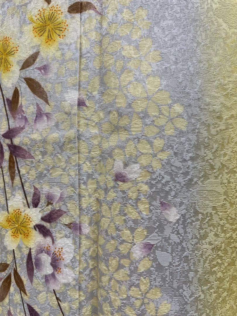 振り袖　フルセット　小柄な方に♪ 正絹長襦袢付　イエロー　桜　成人式　649