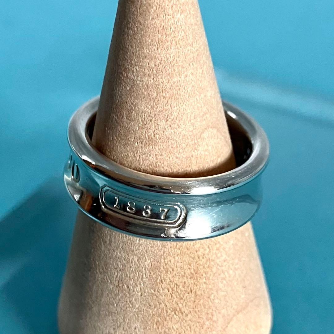 美品 TIFFANY＆Co ナローリング 1837 約10号 SV925 洗浄済