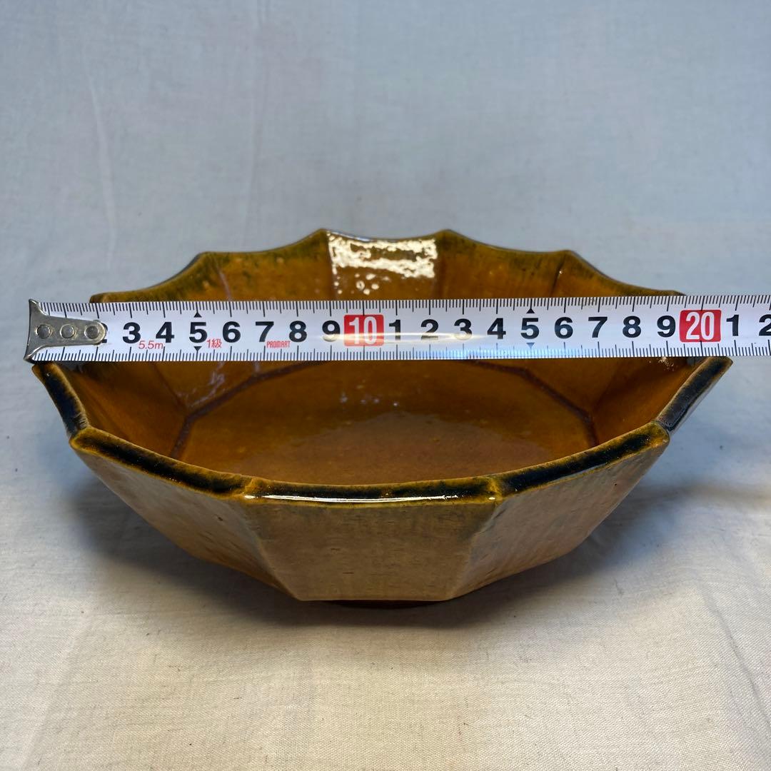 大樋焼　菓子鉢　大樋長阿弥　飴釉　釉薬　角　鉢　大樋　大皿　陶芸　金沢