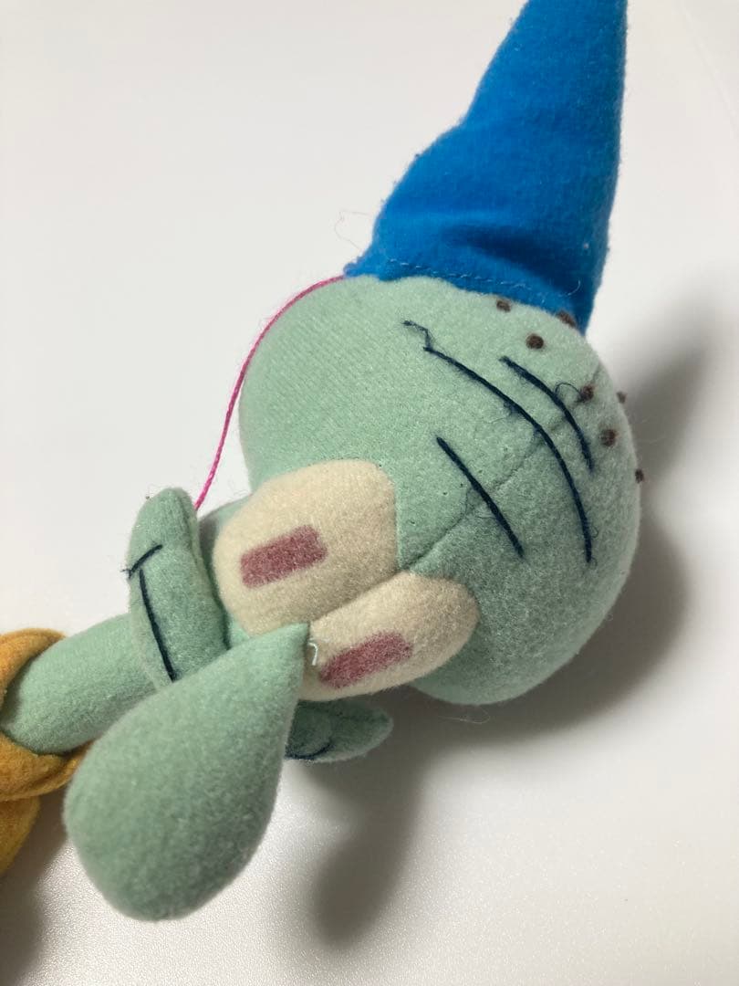 スポンジボブ　イカルド　ぬいぐるみ　詳細不明　パーティーハット　海外　レトロ　珍