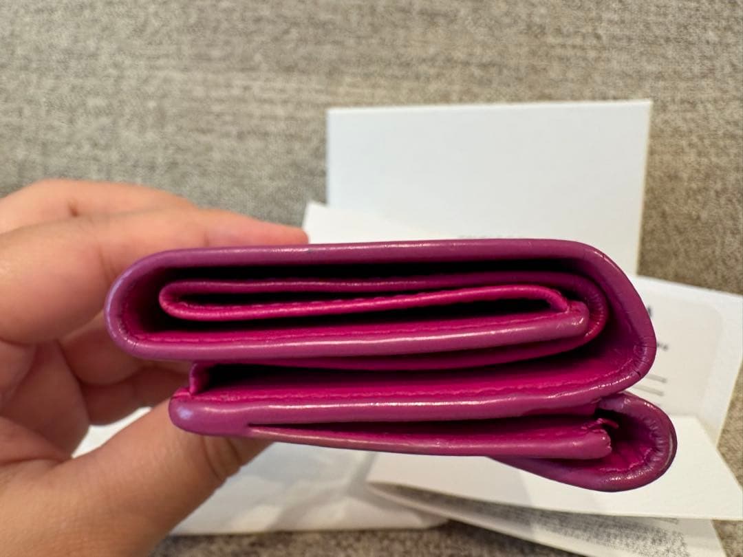 こじろうさん専用BALENCIAGA 三つ折り財布 ピンク　ミニ財布