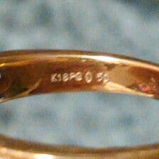 k18　指輪13号？ダイヤ0.5