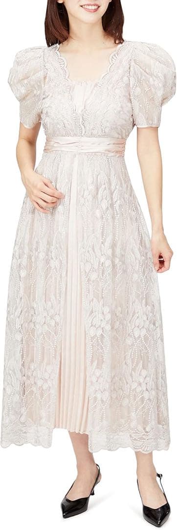 lily brown レースマキシドレス ピンク