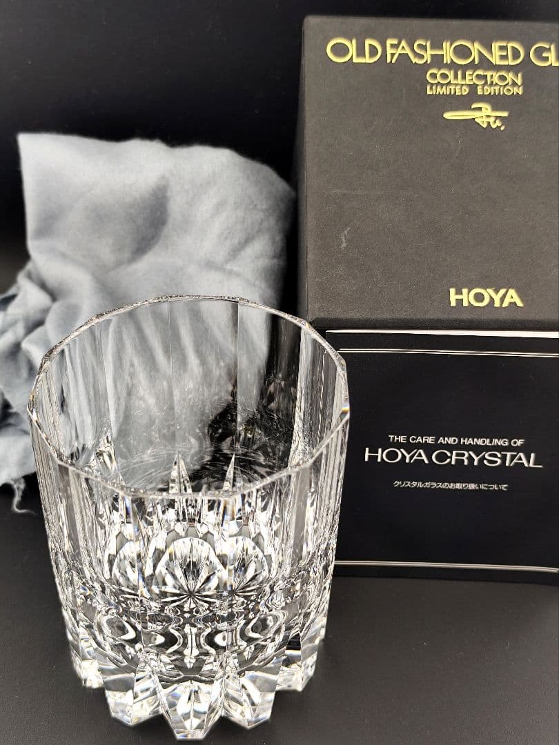 超希少品✦ホヤクリスタル HOYA 佐々文夫サイン有（切子、江戸切子、薩摩切子）