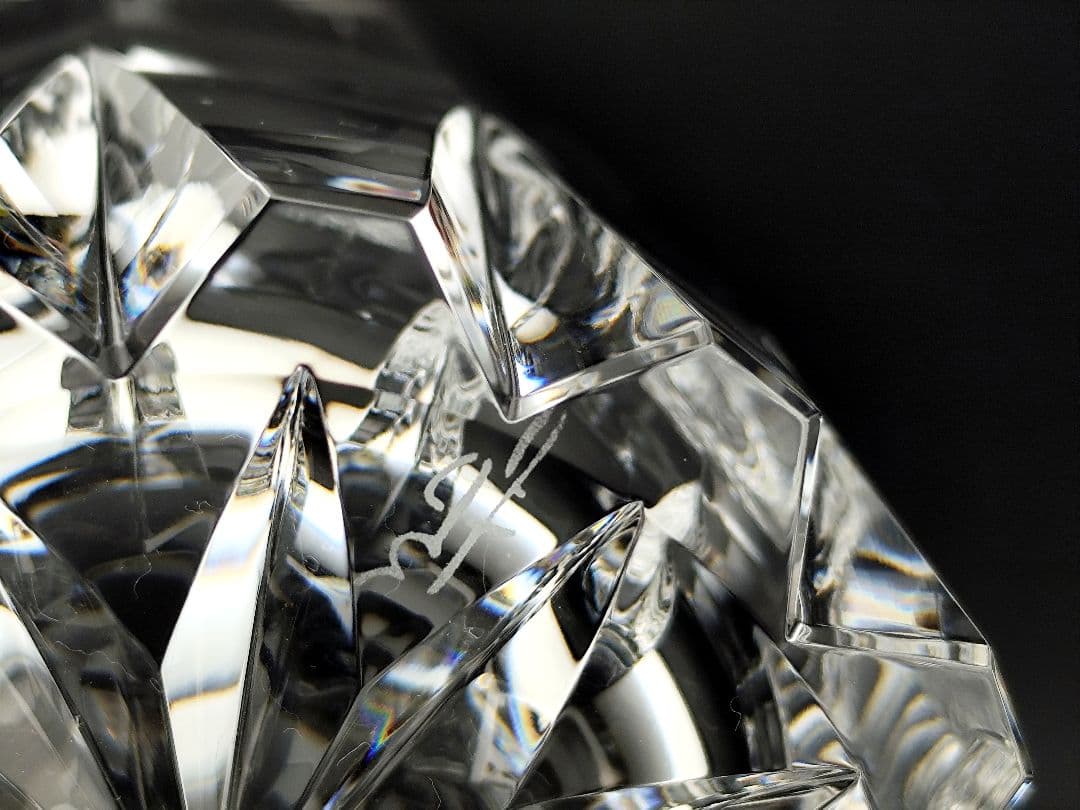 超希少品✦ホヤクリスタル HOYA 佐々文夫サイン有（切子、江戸切子、薩摩切子）