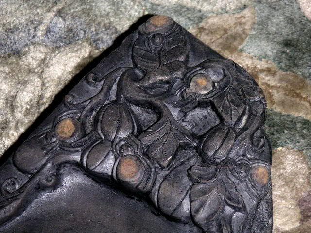 ♥中国　端渓硯　梅花坑　彗星　2370ｇ　硯　骨董品