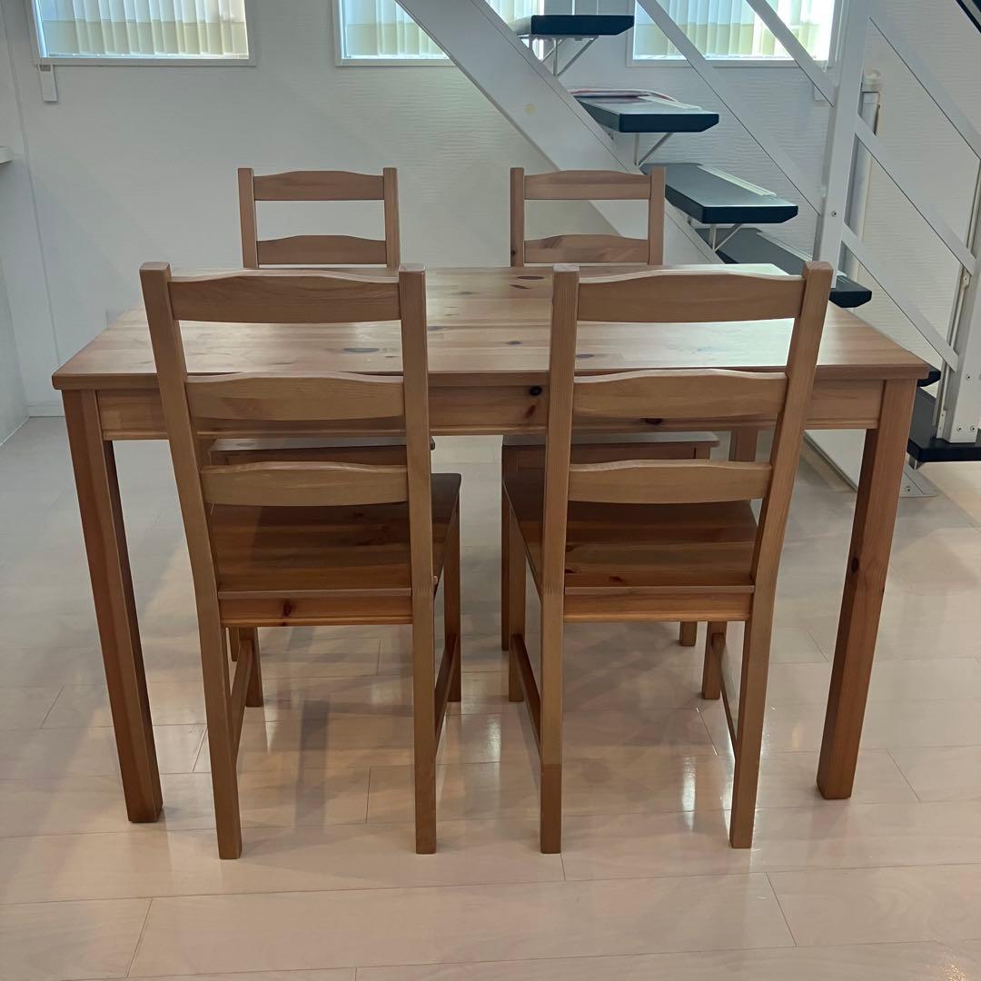 IKEYA ダイニングテーブル　椅子４脚　ヨックモック【直接引き渡し限定】