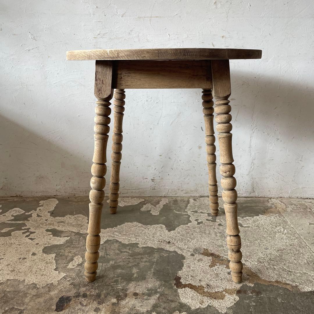 ビンテージ　ラウンドサイドテーブル コーヒーテーブル　剥離