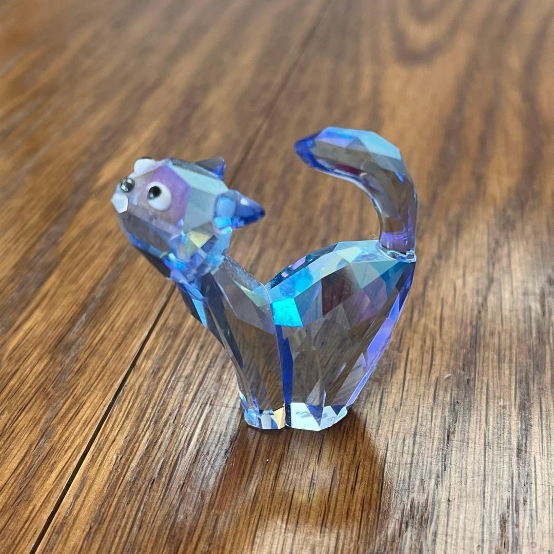 美品【スワロフスキー】ラブロッツ　猫 クリスタル　置物　Swarovski