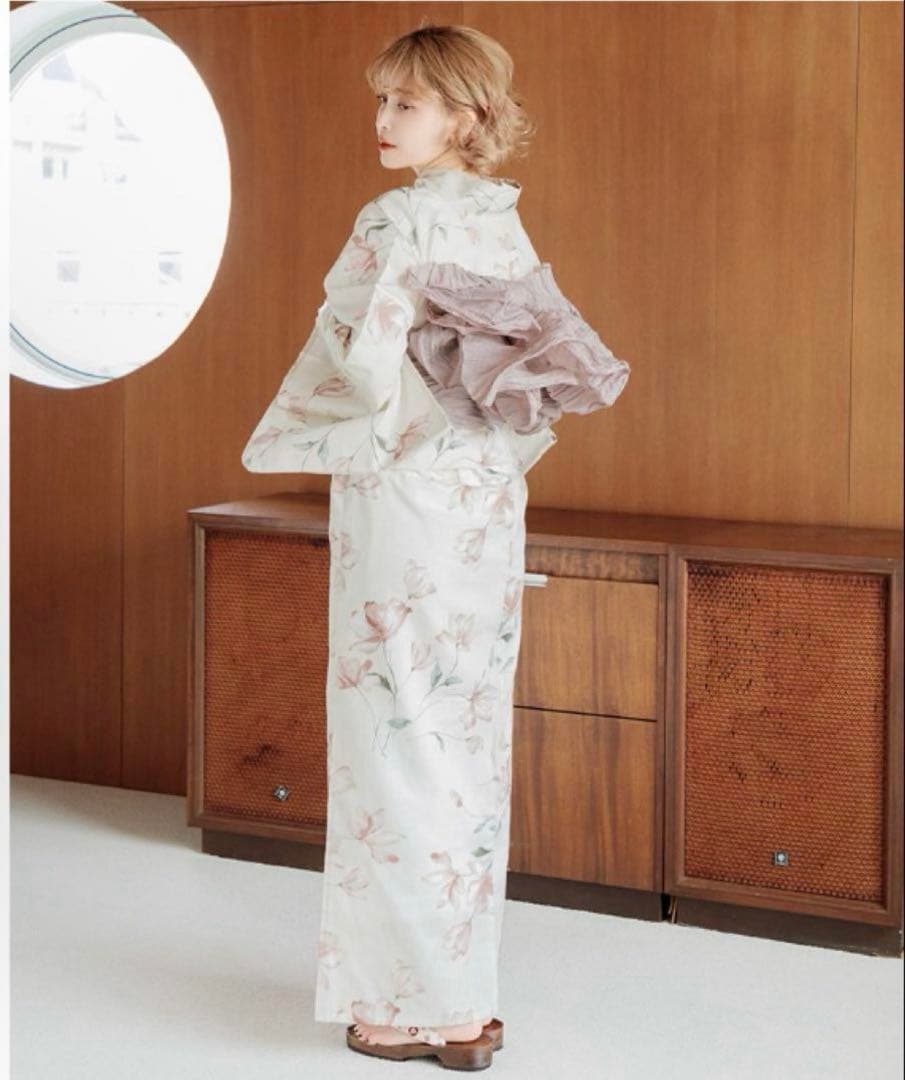 DITA　水彩の花月あそび　浴衣・帯・下駄・髪飾りセット