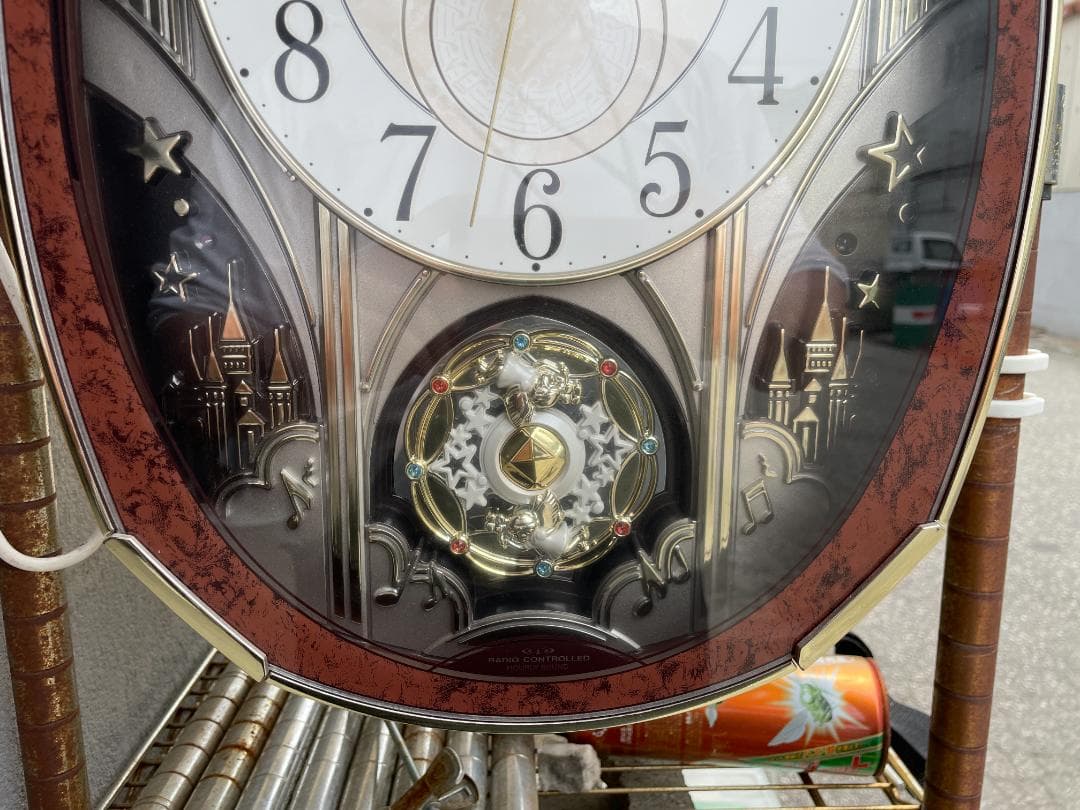 ★ 壁掛け 電波 時計 リズム スモールワールド 4MN513RH からくり時計