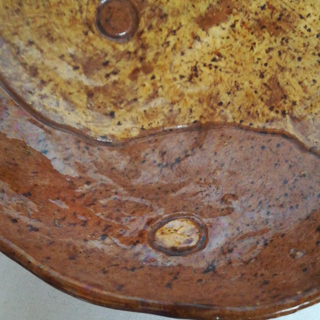 陰陽文　手捻り皿　5枚揃