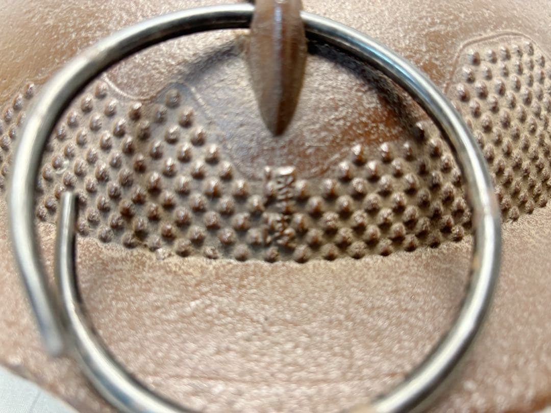 美品 茶道具 釜師 佐藤浄清作 遠山霰地紋 透木釜 釜印 釜鐶付き 共箱