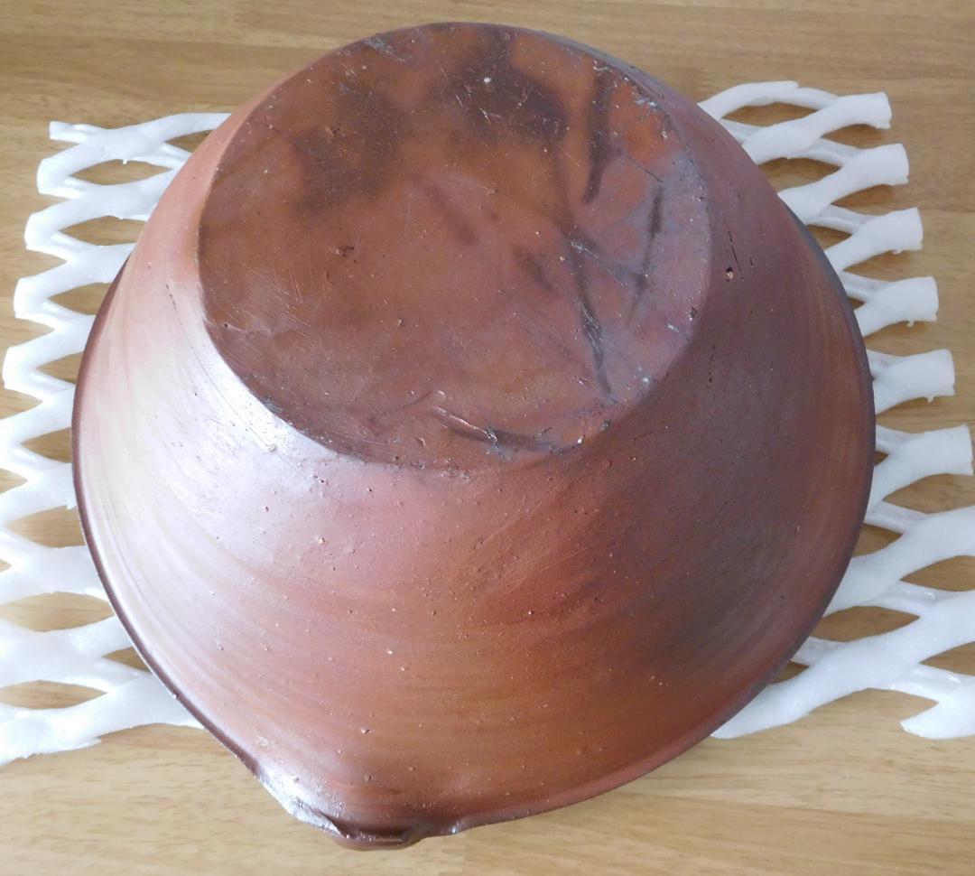 ★備前焼　水盤　榊原清人作　通産大臣指定工芸品★