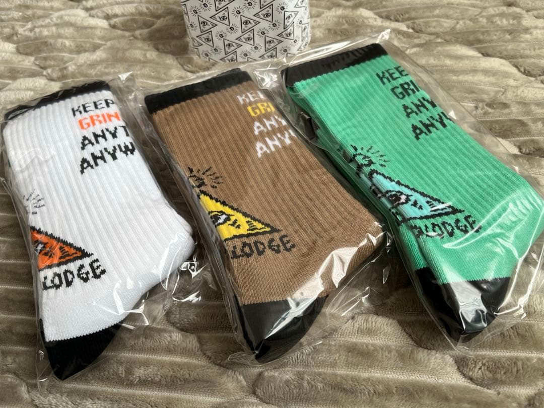 【新品未開封】グラインドロッヂ ハイソックス 3足セット grindlodge