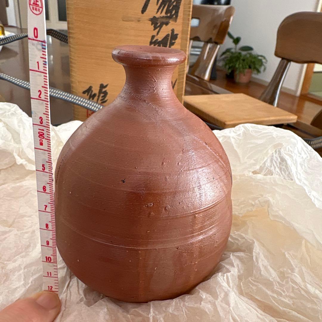 人間国宝　藤原雄作　木箱付き　花瓶　壺