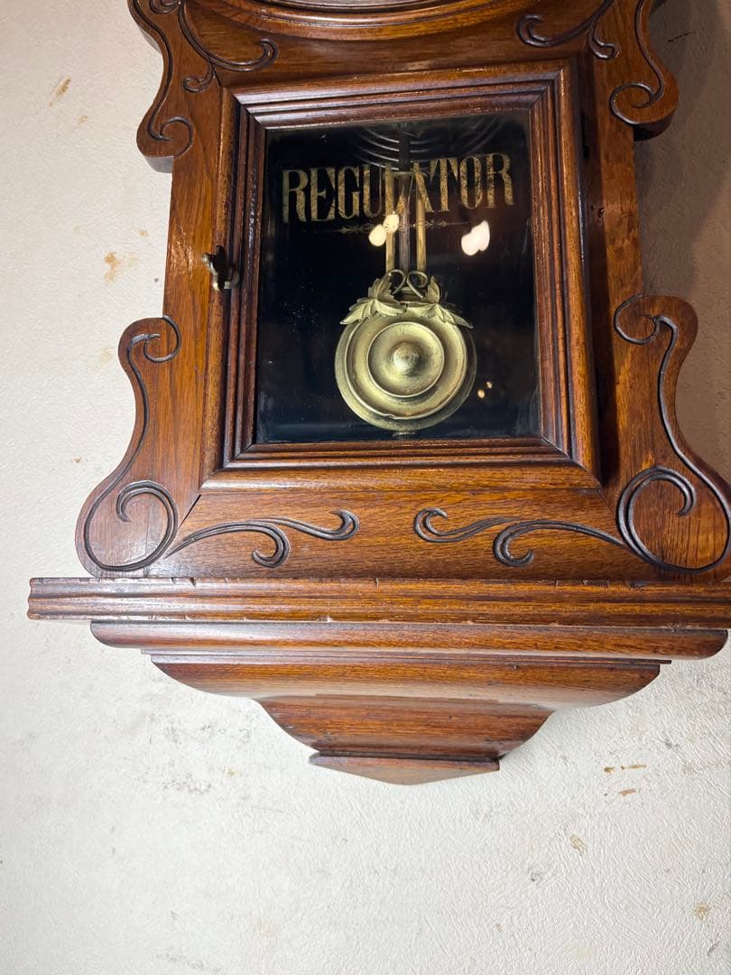 愛知時計　ユニーク型　柱時計　古時計　振り子　レトロ　ゼンマイ　精工舎　ボンボン