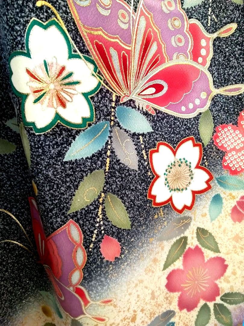 振袖フルセット、正絹、成人式、重ね襟、帯揚げ帯締め、西陣袋帯、長襦袢美品