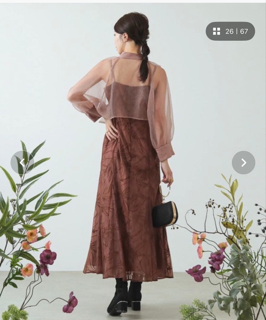 ボウタイ リボン ボレロ キャミワンピース 2点セット パーティー ドレス