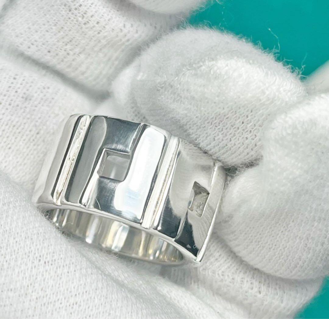 美品　GUCCI 指輪　Gスクエアワイドリング　15号