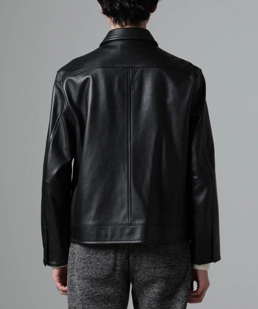 新品　ライトラムナッパシングルライダース　nano universe 羊革