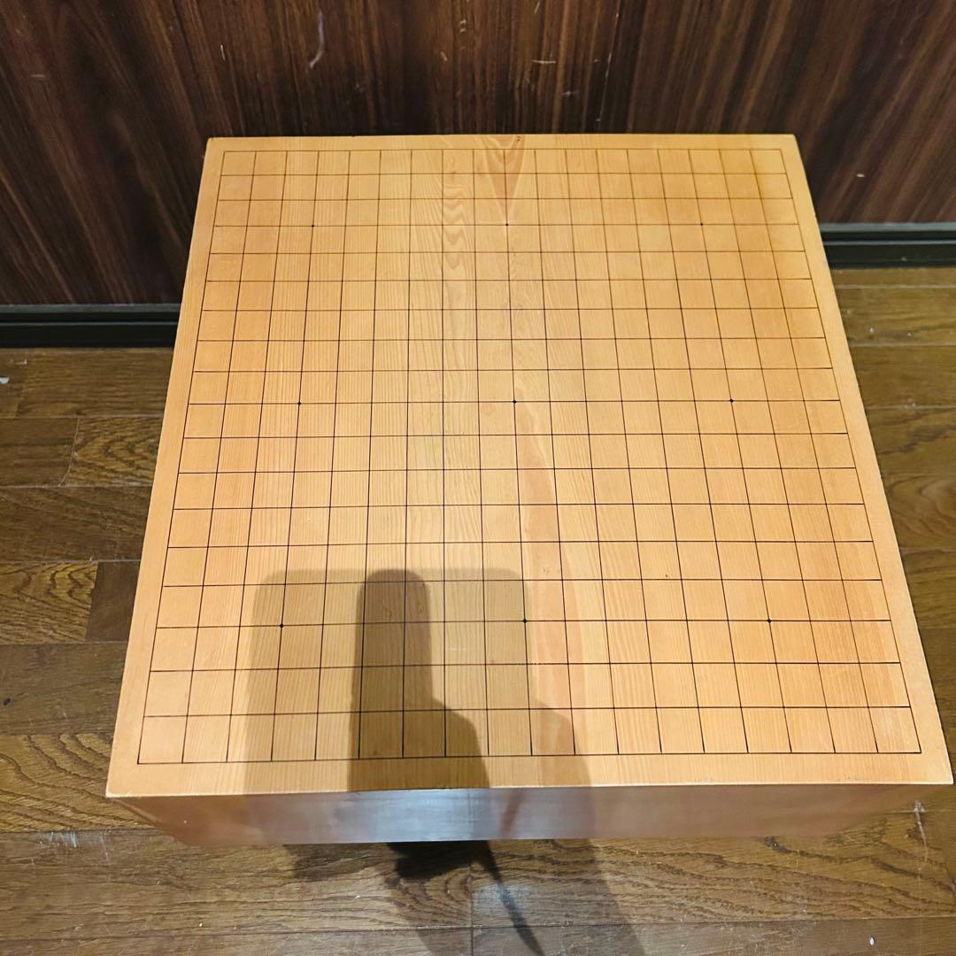 【良品】囲碁盤 脚付き へそ付き 年代物 高級 囲碁 厚さ17.5cm