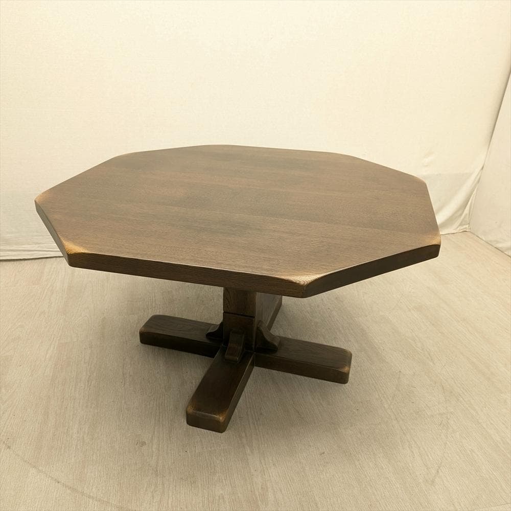 柏木工　ウィルダネス　飛騨家具　楢 ナラ材　ダイニングテーブル　食卓　八角形