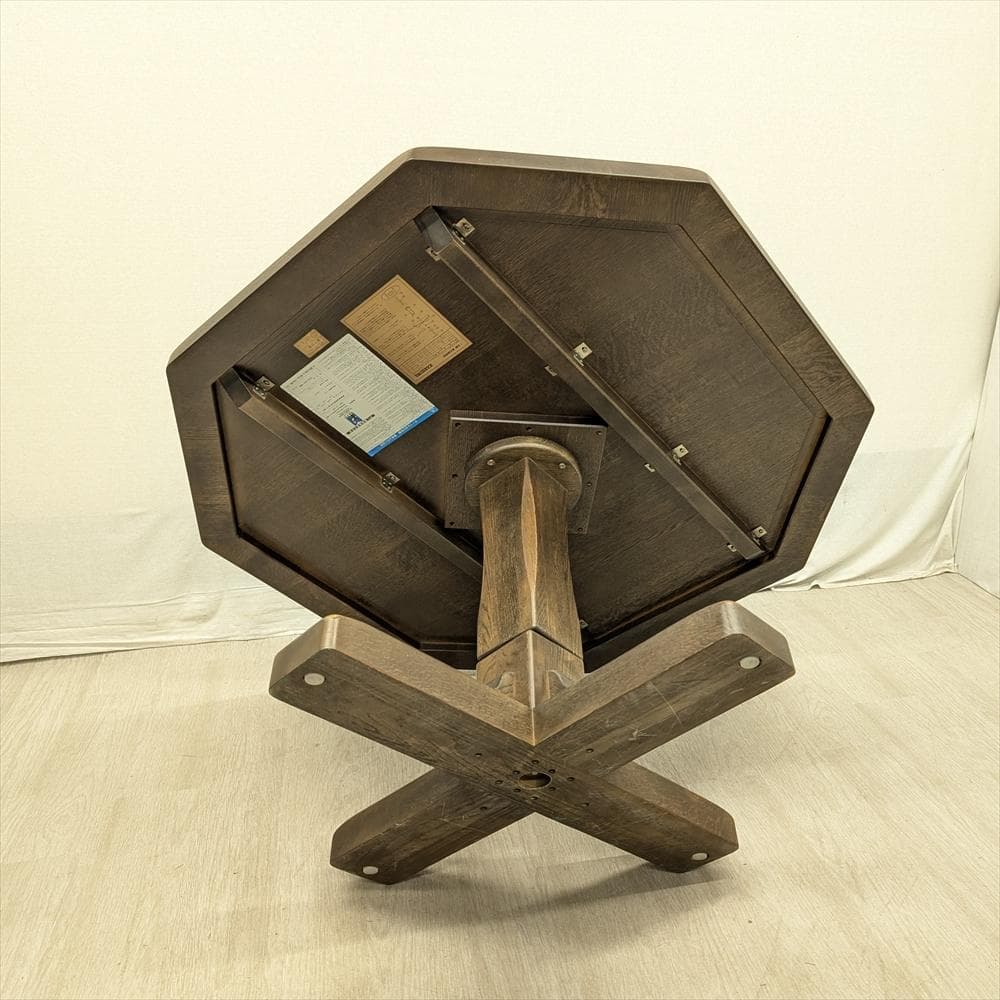 柏木工　ウィルダネス　飛騨家具　楢 ナラ材　ダイニングテーブル　食卓　八角形