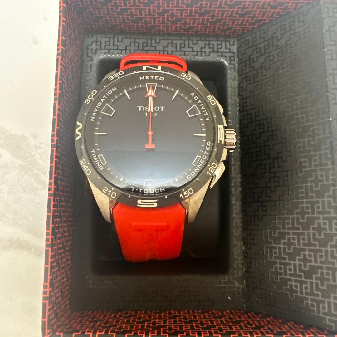 TISSOT T-Touch Connect Solar レッドラバーベルト