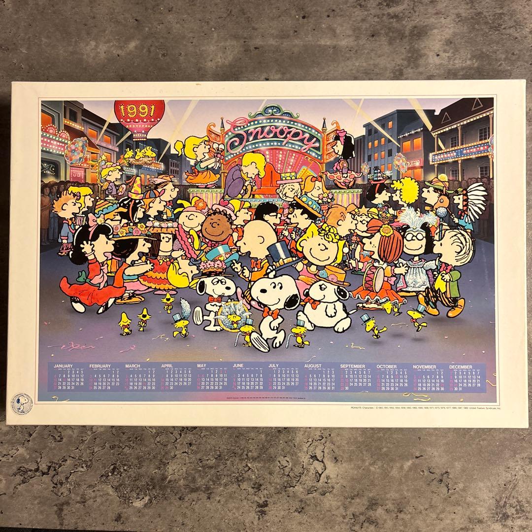 アポロ社 スヌーピー 1000ピース ジグソーパズル 1991年カレンダー