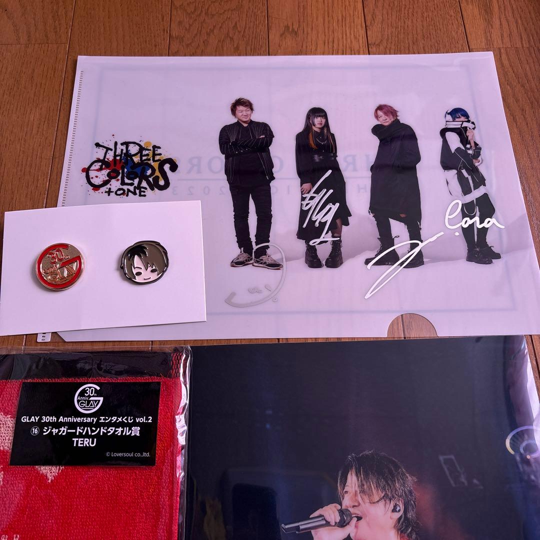 GLAY TERU 直筆サイン入りクリアファイル 1番クジ景品3点セット