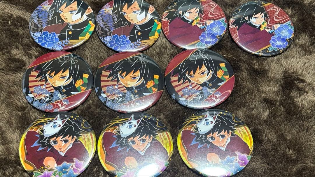 鬼滅の刃 冨岡義勇 原作缶バッジ 10点セット