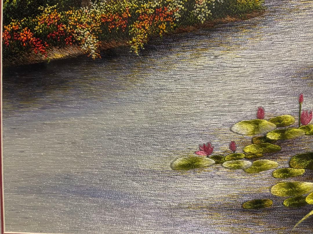 XQ Vietnam 高級シルク刺繍アート 麻生太郎氏 安倍晋三氏購入の特別品