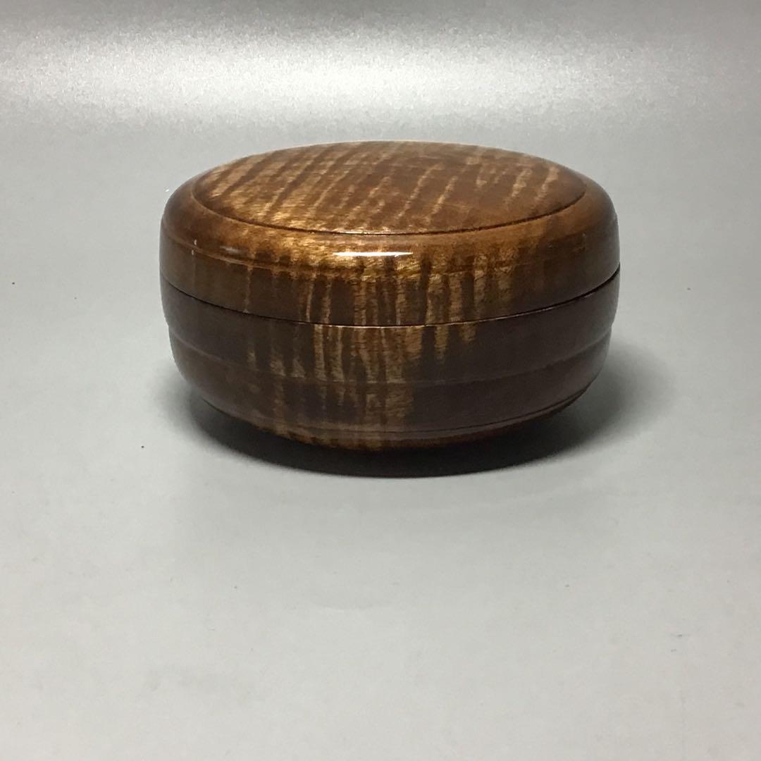 楓ハードメイプル虎斑杢　蘇芳染めミニ食蘢