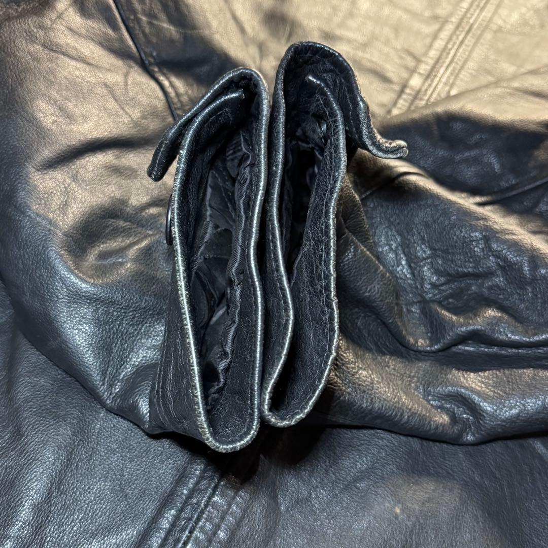 【90s vintage】OLD GAP 3L シングルライダース　レザー 本革