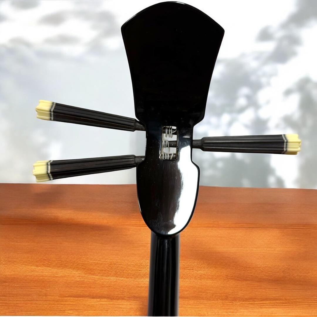 ☆美品 沖縄 琉球 三線 本蛇革 本革 蛇革 本皮 蛇皮 爪 ケース付 伝統楽器