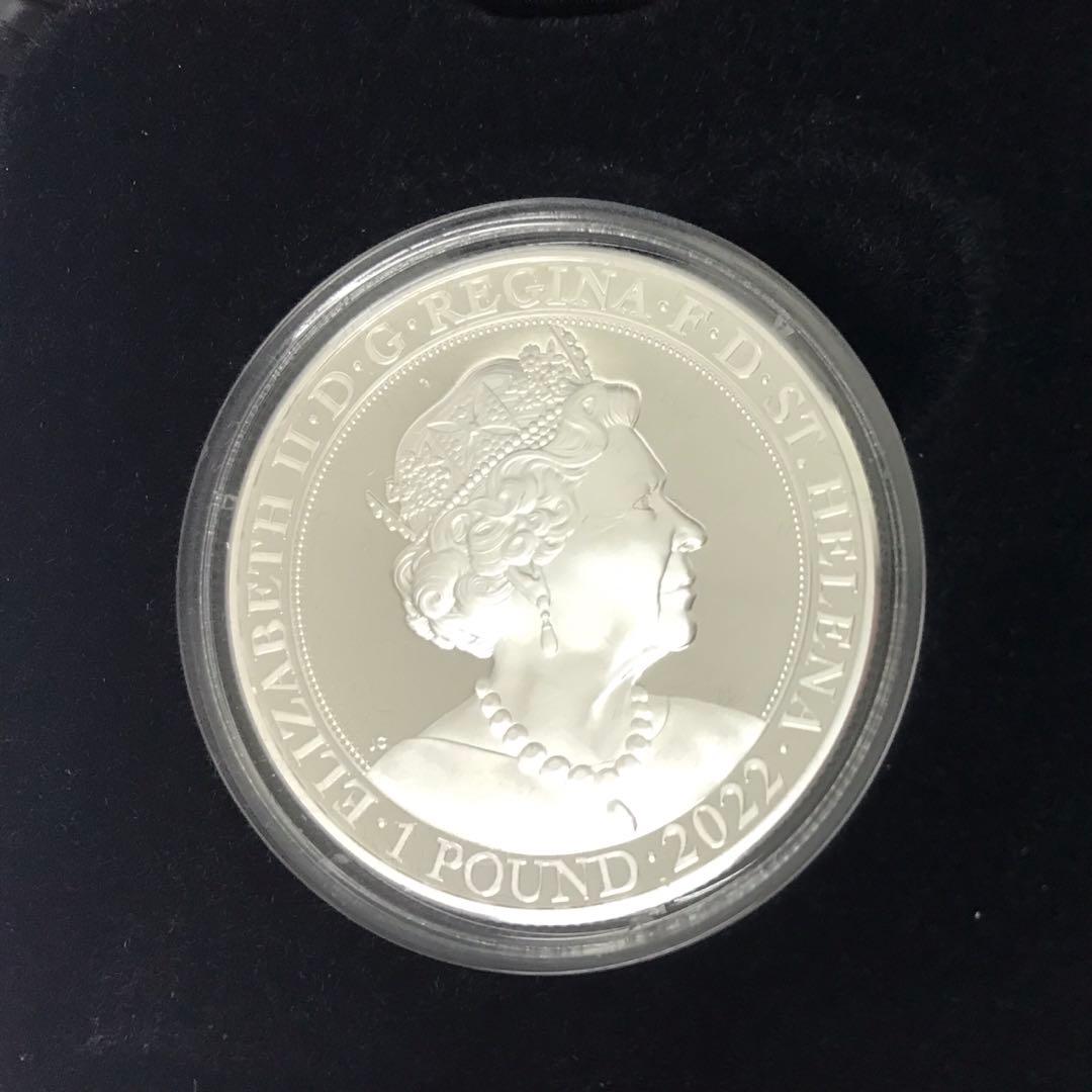 プラチナ ジュビリー 1オンス銀貨 エリザベス女王没年 2022年 70周年