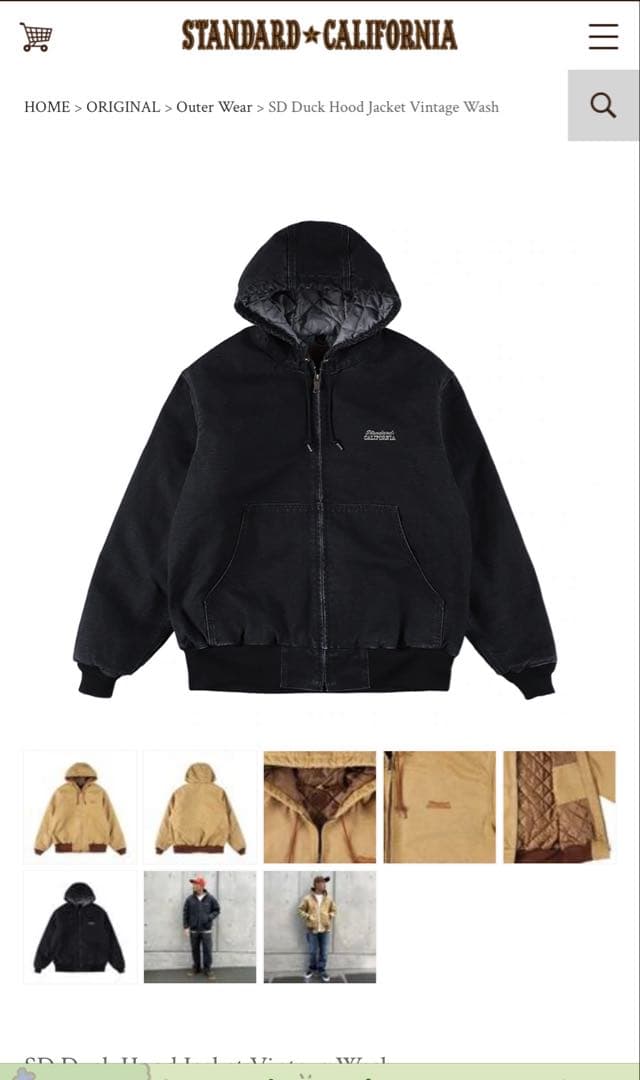 ち*る様 STANDARD CALIFORNIA SD Dock Hood XL