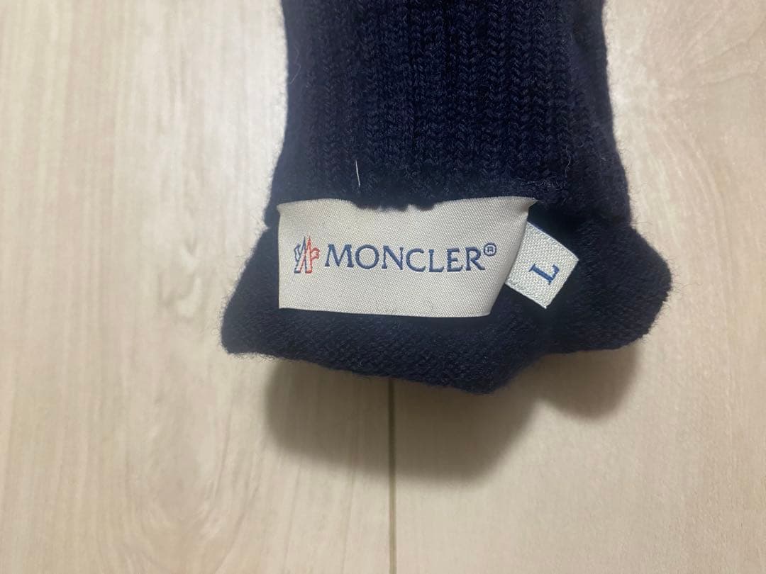 MONCLER モンクレール 手袋 Lサイズ ウール ネイビー 男女兼用