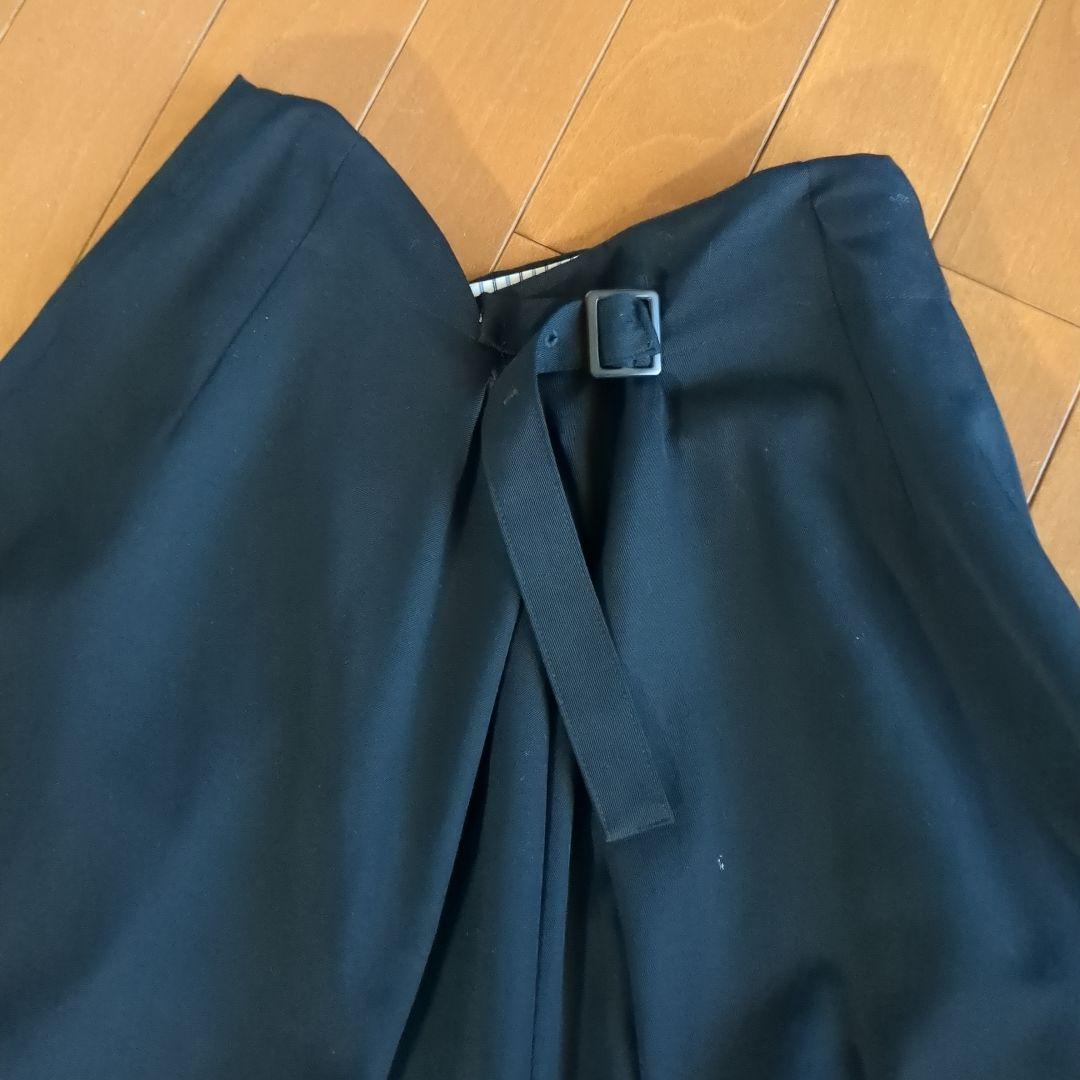 ヨウジヤマモト黒 ガウチョパンツ バックル付き