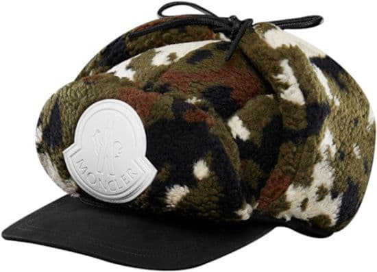 【極レア/極美品】MONCLER カモフラ ボア フライトキャップ ビッグロゴ