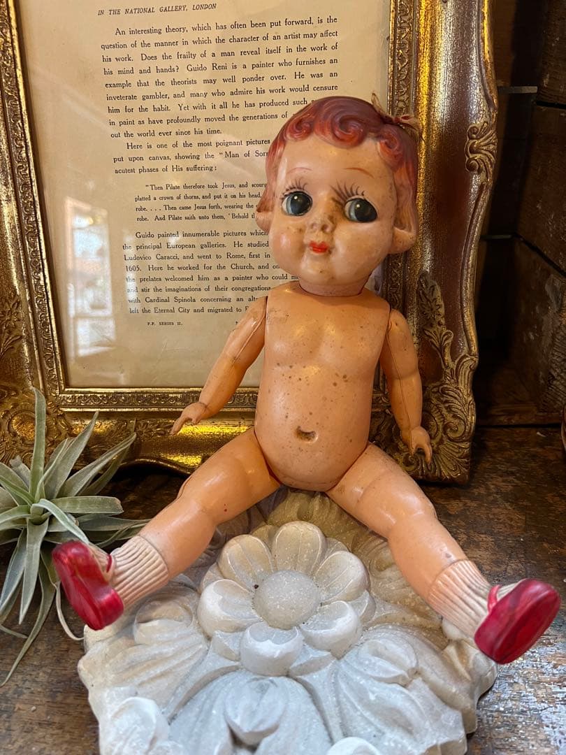 アンティーク　レトロ　セルロイド　人形　女の子D 抱き人形　着せ替え人形