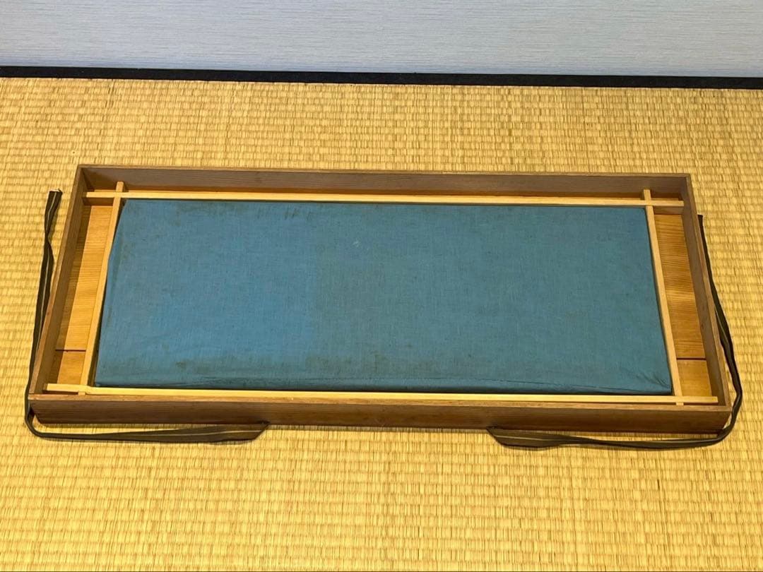 塗師 橘屋友七 希少作 真塗 長板 共箱 炉・風炉用 共箱 茶道具 江戸〜明治