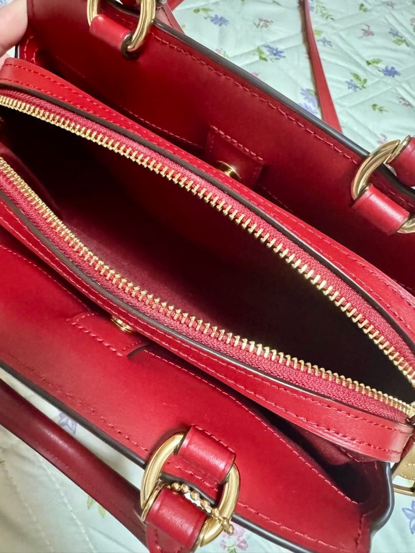 【美品】COACH ショルダーバッグ ブラウン/レッド