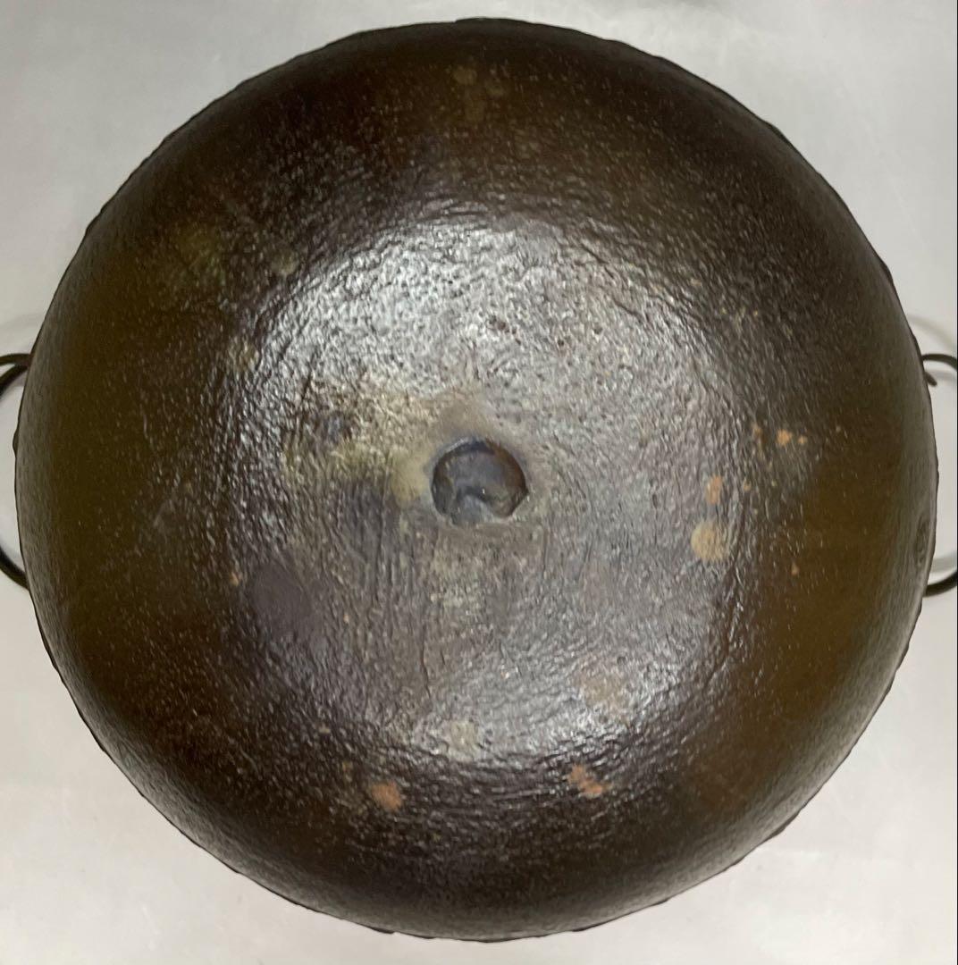 人間国宝　高橋敬典　真形釜　釜釻　共箱　T591