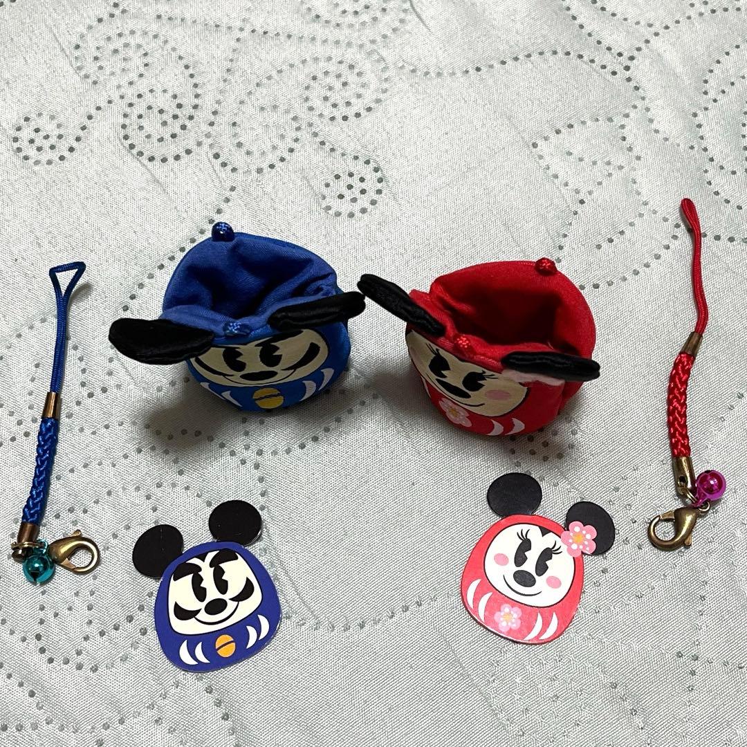 ミッキー&ミニー(根付け)ディズニーリゾート 15点 おまけストラップセット1点