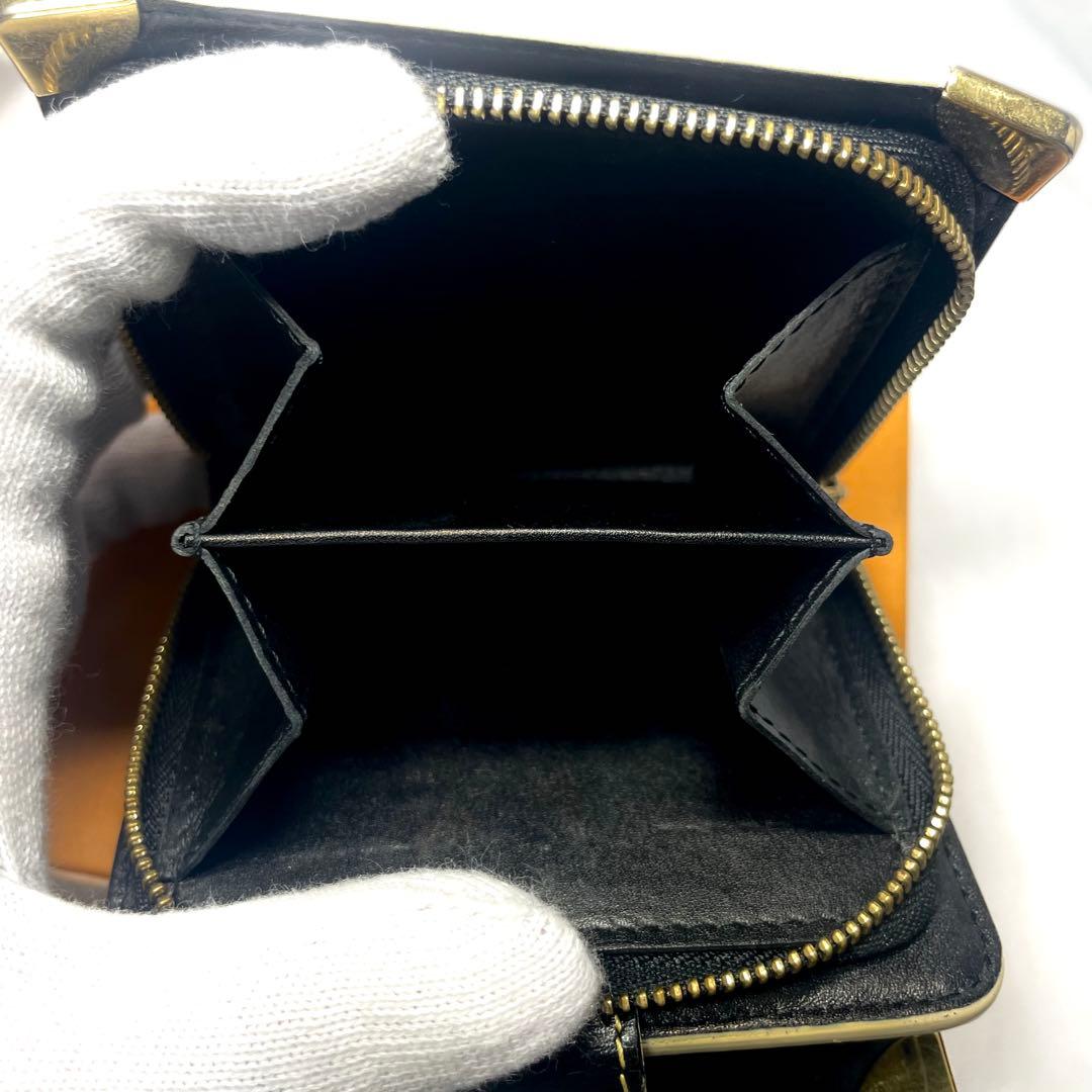 ルイヴィトン スハリ コンパクトジップ M91828 ノワール 二つ折り財布