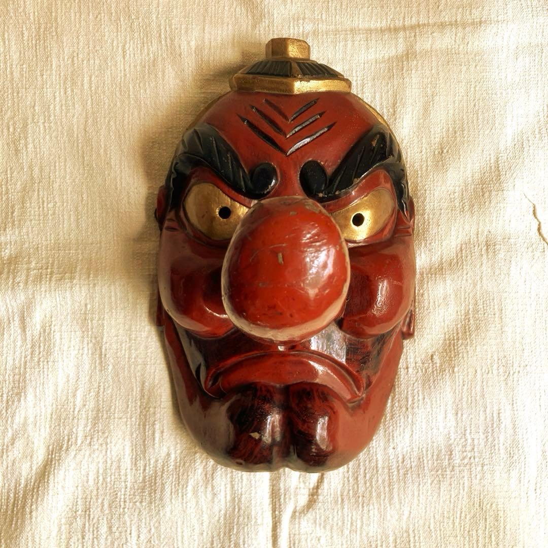 巨大天狗面　骨董　アンティーク