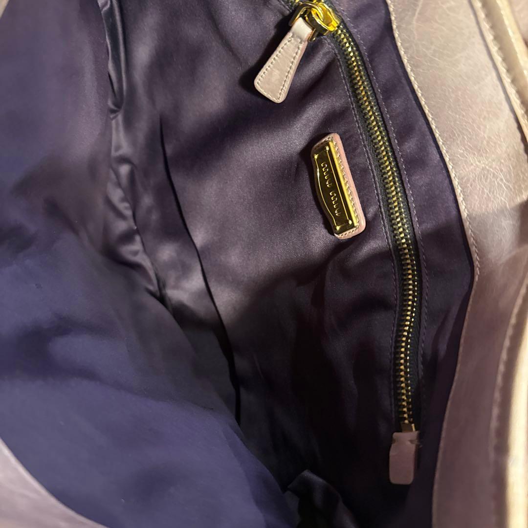 専用品MIUMIU マテラッセ　プリーツデザイン ピンク ハンドバック