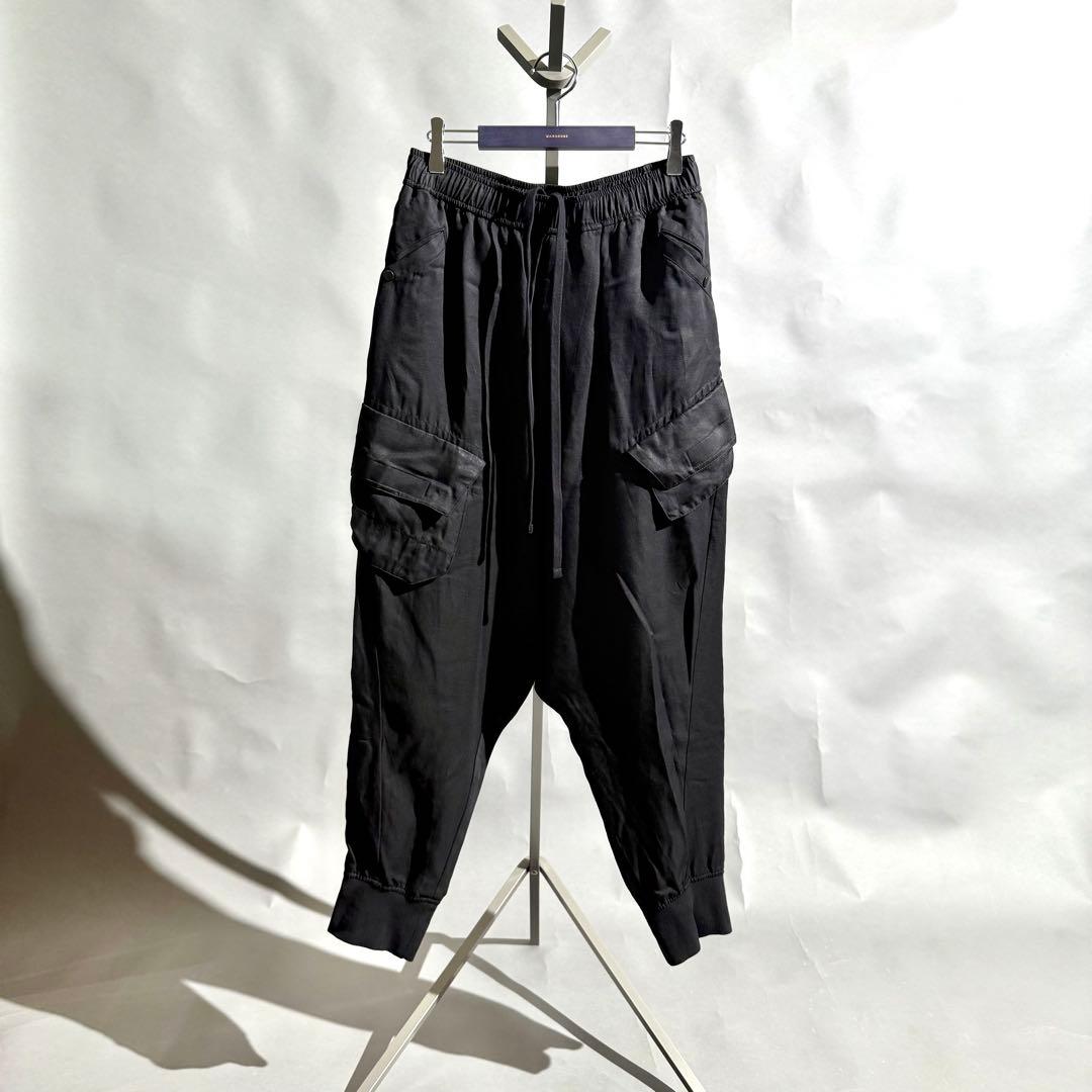 美品 JULIUS 22SS CargoSarouelTrouser 2 黒